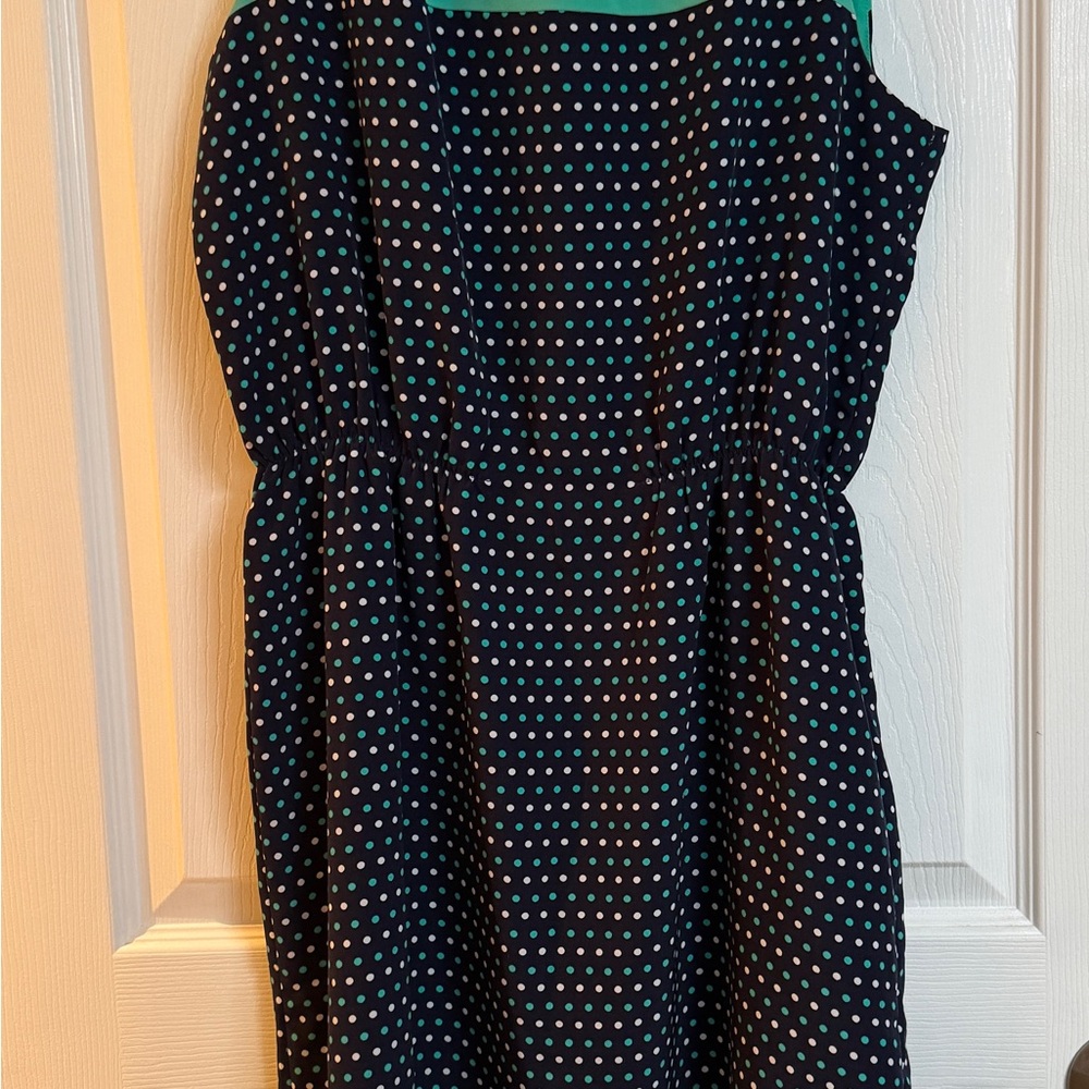 Tommy Hilfiger Black and Blue Polka Dot Dress